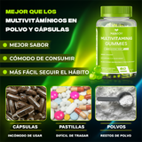 Multivitaminas Gummies MAXODY - 12 vitaminas y minerales sabor manzana - Imagen 3