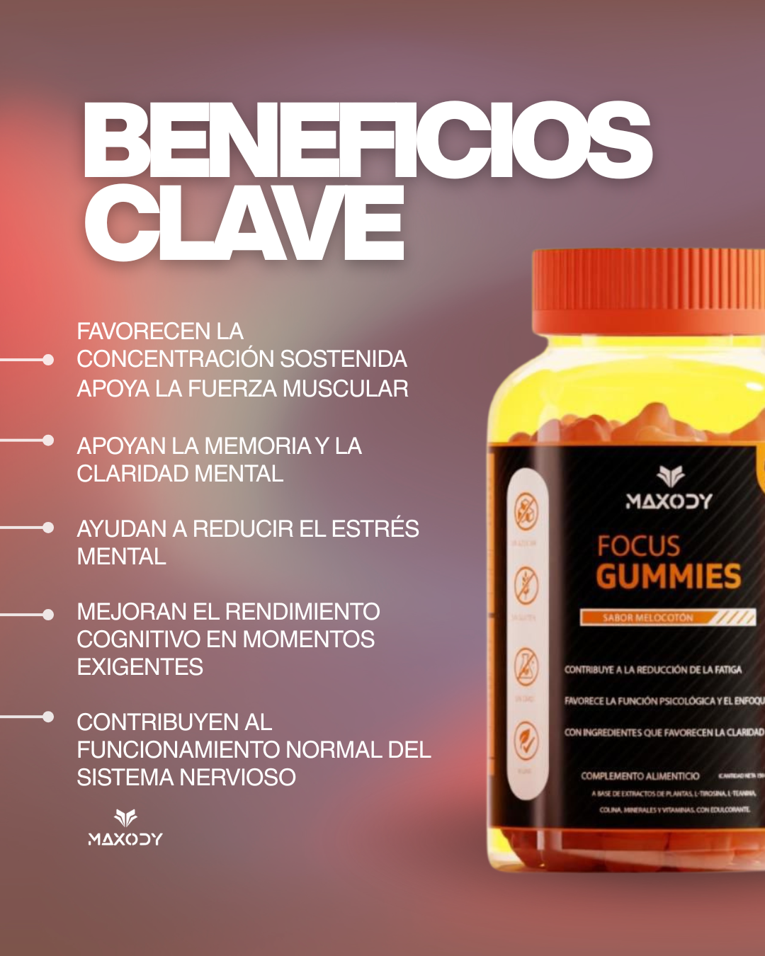 Focus Gummies para la Concentración y Memoria