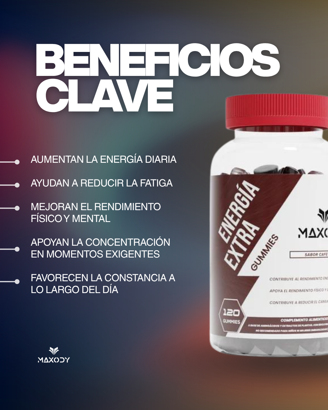 Energía Extra Gummies con Cafeína Natural