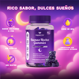 Buenas Noches Gummies con Melatonina MAXODY - 60 gummies sabor uva - Imagen 2