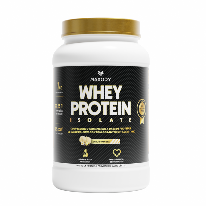 Whey Protein Isolate Vainilla 1kg — 89% Proteína Pura